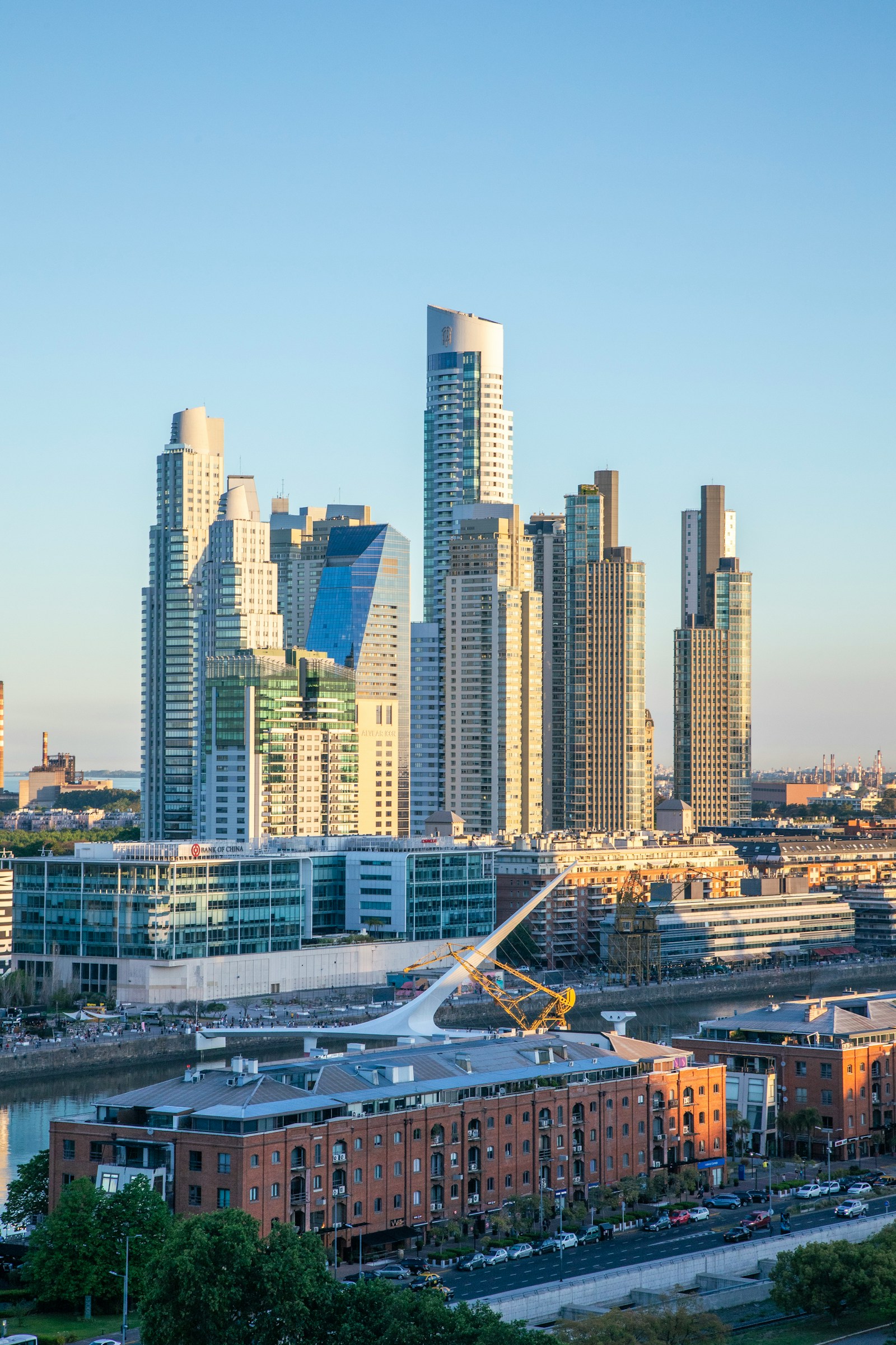 View of residential high-rises across the Buenos Aires skyline